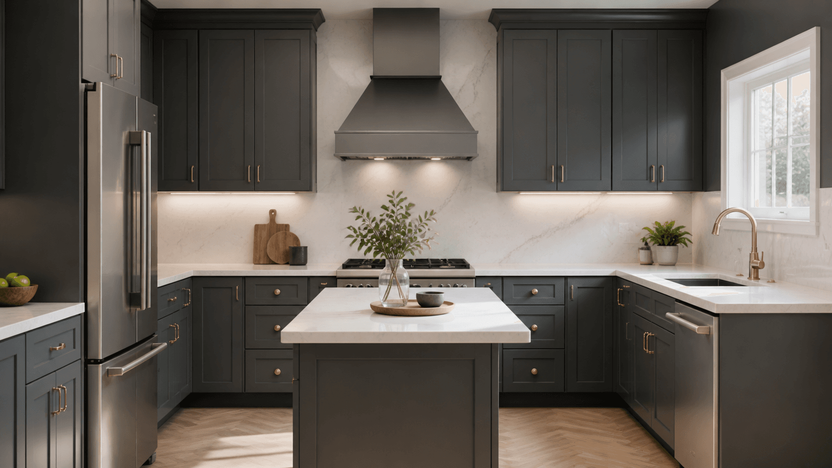 A published client page: the kitchen, with the practice's letterhead above it